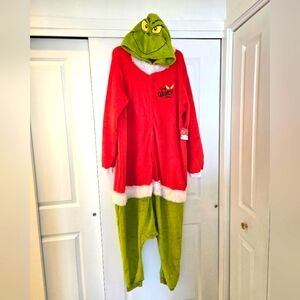 Dr Seuss The Grinch onesie union suit pajamas New with tags XXL